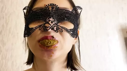 p00girl - Poop, fuck in mouth and feel sick, smear