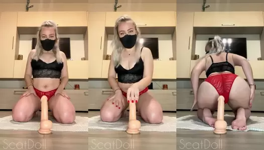 Scat Doll - Sexy Shit and Sloppy Footjob, Amateur Collection, 