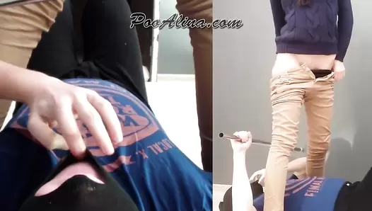 PooAlina - Young girl dumped a thick piece of shit into the boy’s mouth