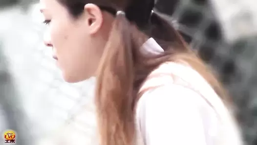 EE-181 01 Schoolgirl Tracking Hidden Camera Unsuji Poop Leaking Dirty Pants Scat Defecation