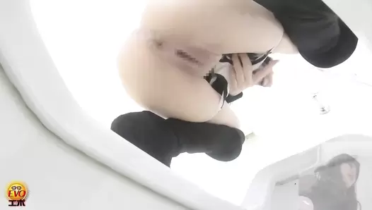 EE-649 06 Hidden camera: Japanese gals straddling a japanese style toilet and having diarrhea. VOL. 2