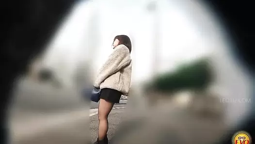 EE-649 06 Hidden camera: Japanese gals straddling a japanese style toilet and having diarrhea. VOL. 2