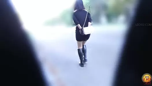 EE-649 02 Hidden camera: Japanese gals straddling a japanese style toilet and having diarrhea. VOL. 2