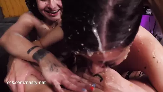 Kaitlyn Katsaros & Natalie Brooks aka Nasty Nat - The Filthiest Puke BJ