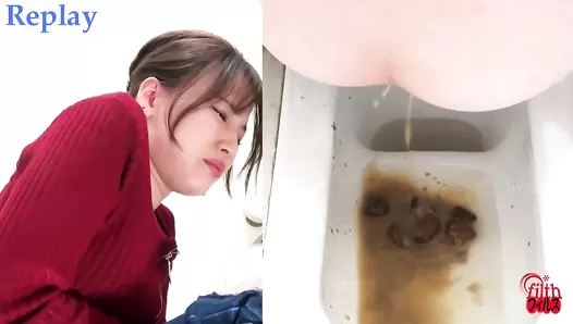 FF-490 05 Toilet voyeur in the city center: diarrhea circumstances of GALs in flashy clothes