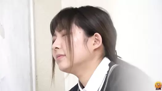 EE-665 03 School girls caught stomachache in front of the toilet door. Diarrhea desperation and fail. VOL. 2