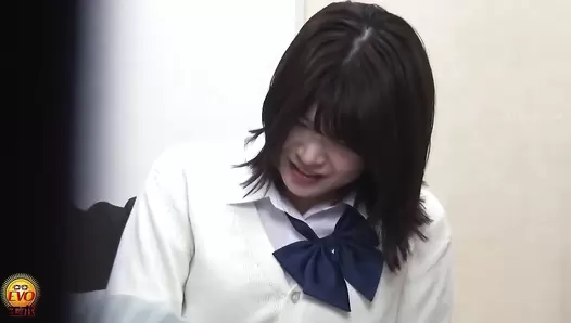 EE-663 05 Hidden camera: schoolgirls with abdominal pain pooping on toilet next to the infirmary