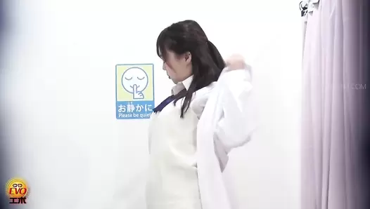EE-663 04 Hidden camera: schoolgirls with abdominal pain pooping on toilet next to the infirmary