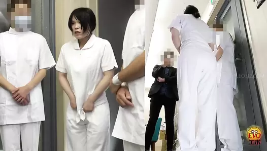 EE-781 02 Apprentice nurse trained with enema to understand the feeling of patients
