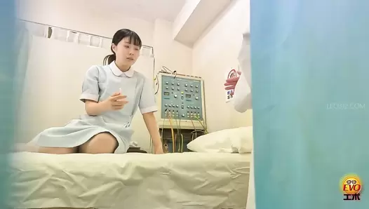 EE-781 03 Apprentice nurse trained with enema to understand the feeling of patients