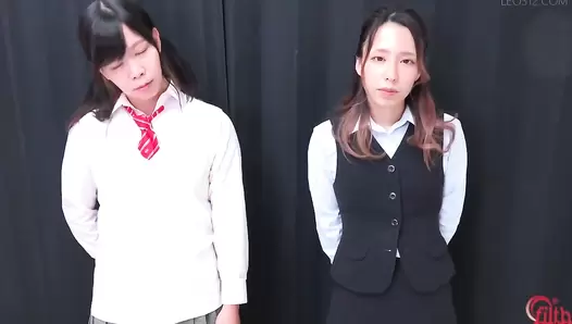 FF-586 02 Fart count competition between schoolgirl and an office lady went dirty after them trying too hard. VOL. 4