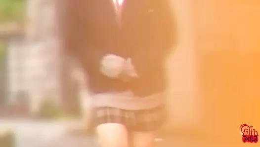 FF-589 03 Abdominal pain! Female students dash to the toilet and feces leaking inside panties