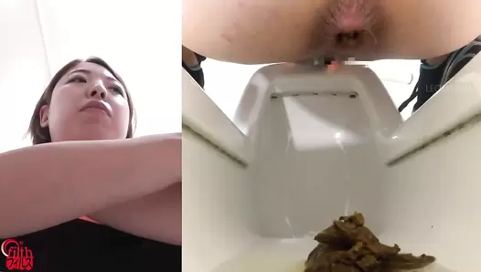 FF-521 05 Beautiful romance of girls-joggers pooping in public toilets. VOL. 2