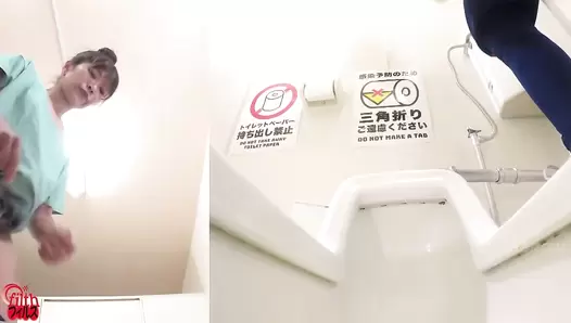 FF-521 05 Beautiful romance of girls-joggers pooping in public toilets. VOL. 2