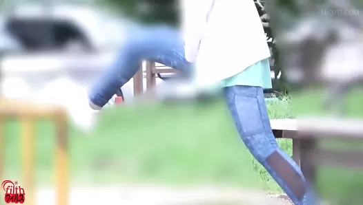 FF-521 03 Beautiful romance of girls-joggers pooping in public toilets. VOL. 2