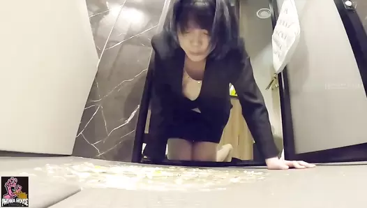 PGFD-088 04 Hidden camera: sales office lady car sickness and vomiting agony. VOL. 2