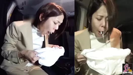 PGFD-088 02 Hidden camera: sales office lady car sickness and vomiting agony. VOL. 2