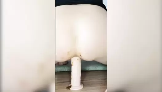 Rosebud prolapse girl shitty dildo anal fucking