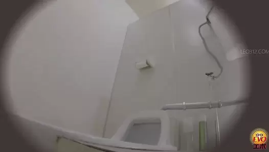 EE-465 05 Toilet voyeur: anal opening diarrhea stool shows all things in the intestines