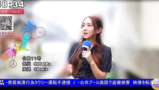 SL-542 03 Behind the scenes of the local TV crew. Female announcers defecate during live broadcast