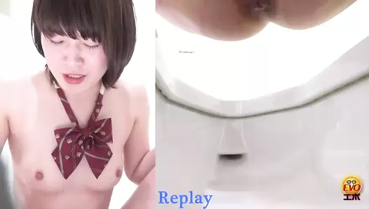 EE-444 01 Obscene scenes of schoolgirls pooping with wide opened legs. VOL. 3
