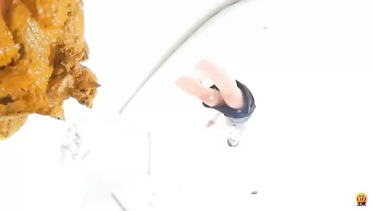 EE-162 02 Obscene defecation. Pooping with naked lower body