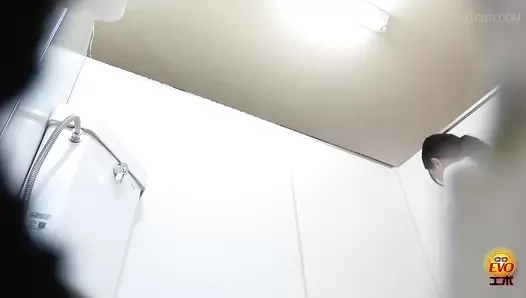 EE-523 02 Noisy farting and nasty shitting on toilet! Peeping on office ladies excretions. VOL. 3