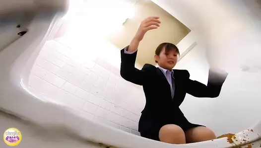 SL-511 04 Toilet disclosure scenes: bullying of rookie office ladies after they poop on western style toilet. VOL. 2