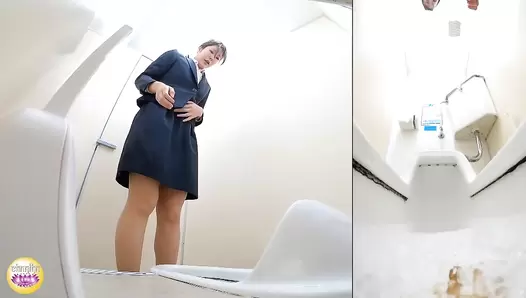 SL-511 03 Toilet disclosure scenes: bullying of rookie office ladies after they poop on western style toilet. VOL. 2