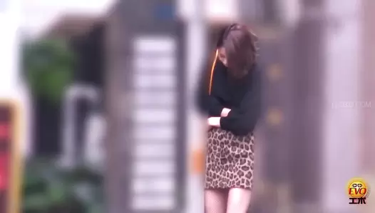 EE-556 05 Hidden camera: Japanese gals straddling a japanese style toilet and having diarrhea