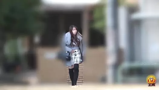 EE-556 03 Hidden camera: Japanese gals straddling a japanese style toilet and having diarrhea