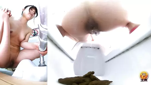 EE-603 07 Spycam inside females toilet at the certain university’s dormitory. Naked excretions! VOL. 2