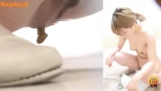 EE-603 03 Spycam inside females toilet at the certain university’s dormitory. Naked excretions! VOL. 2