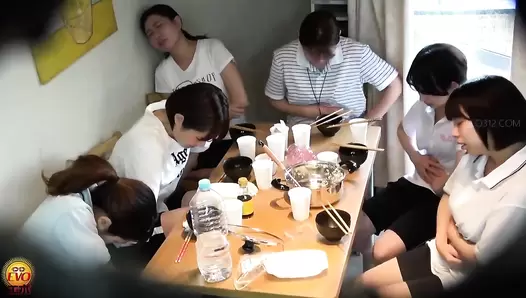 EE-600 02 Hidden video footage inside the club activities training camp. Group food poisoning pandemic and diarrhea sprays