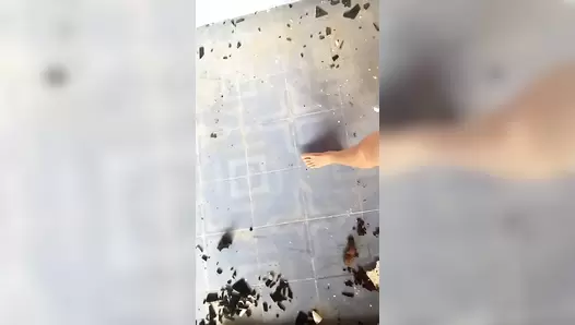 VeganLinda - Big Shit on Hotel floor in Thailand