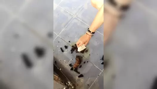VeganLinda - Big Shit on Hotel floor in Thailand