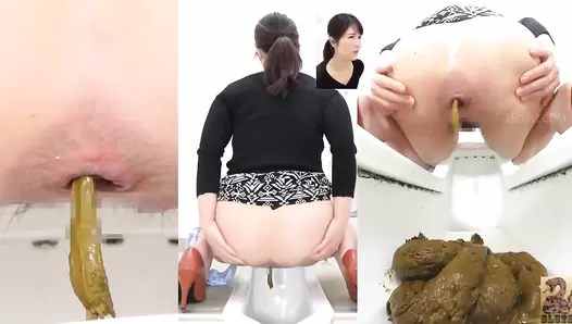 SR064 01 Women spreading their assholes while pooping on toilet. Multiple viewing angles and stinky farts. VOL. 3