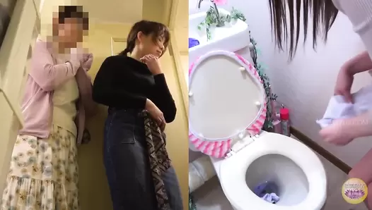 SL-526 03 Girls taking a shit at girlfriend’s house toilet. Awkward flatus and chattering during defecation. VOL. 6