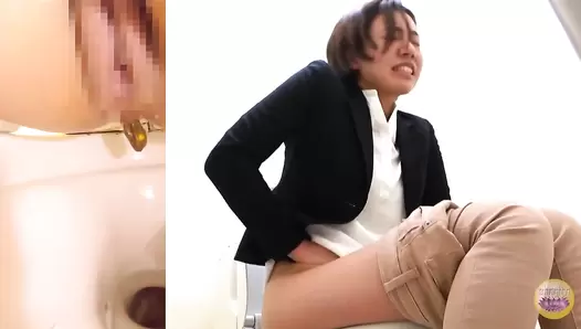 SL-526 01 Girls taking a shit at girlfriend’s house toilet. Awkward flatus and chattering during defecation. VOL. 6, Amateur Collection, 