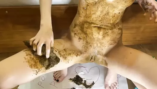 p00girl - Big pile of shit, dirty fisting, shit on face