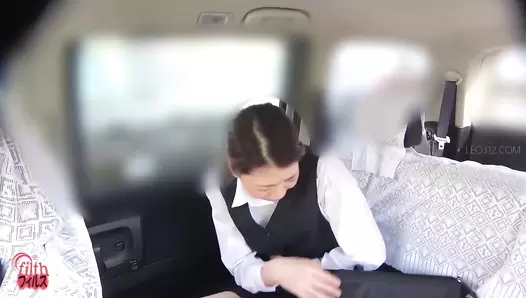 FF-550 05 Heavy traffic trouble! Secret poop on the back seat of the car!