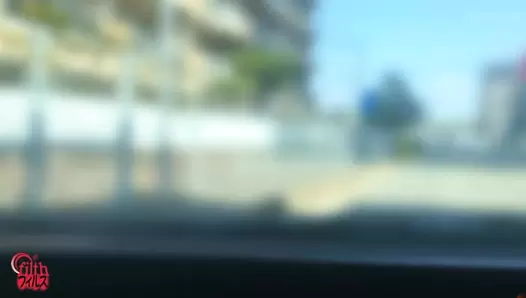 FF-550 01 Heavy traffic trouble! Secret poop on the back seat of the car!