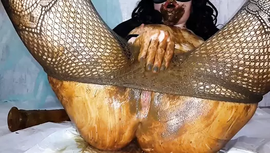 AnnaCoprofield - Fishnet pantyhose
