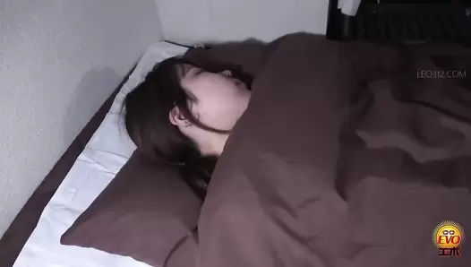 EE-583 07 Hidden footage by malicious older brother: enema for the sleeping sister