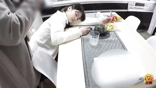 EE-583 08 Hidden footage by malicious older brother: enema for the sleeping sister