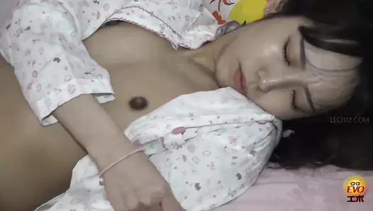 EE-583 04 Hidden footage by malicious older brother: enema for the sleeping sister