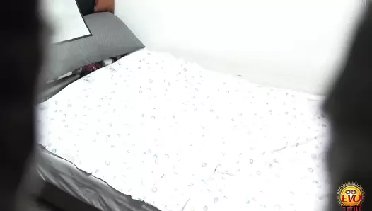EE-583 03 Hidden footage by malicious older brother: enema for the sleeping sister