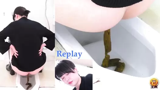 EE-584 03 High-quality extra-thick and healthy poops coming out from beautiful and sexy round asses