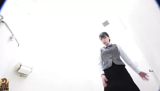 SR068 05 Multi view, split screen toilet voyeur: super big stols and farts of women in uniform. VOL. 2