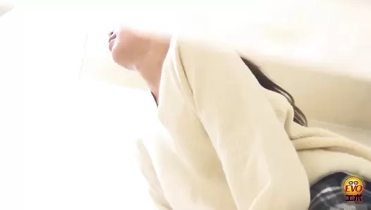 EE-579 03 Hidden camera caught obscene sounds in the toilet: girls spreading their asses to release farts with residual feces